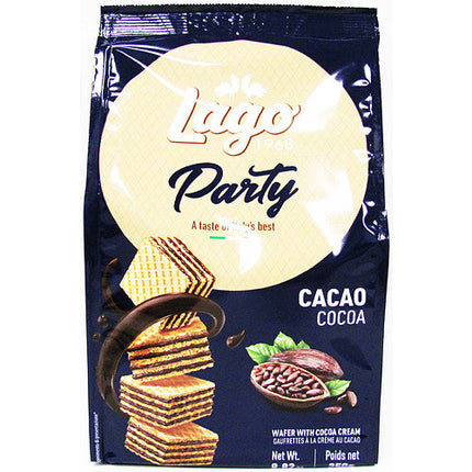 Lago Party Wafers Cocoa 250g The Catering Mart