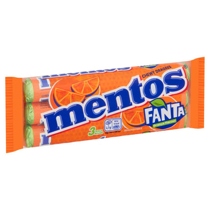 Mentos Fanta Orange Chewy Dragees Case of 25 x 3 x 37.5g | Wholesale Orange Chewy Sweets