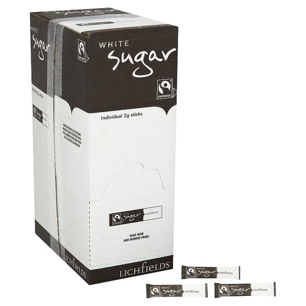 Lichfields Fairtrade White Sugar 2kg [2000 Sachets]