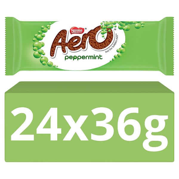 Aero Mint Chocolate Bar 24 x 36g | Aero Bubbly Peppermint