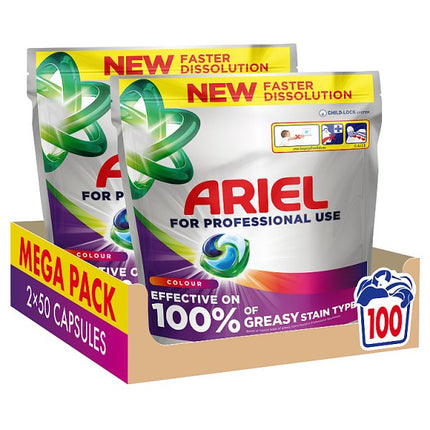 Ariel Pods 100 Washes | Professional All-in-1 Colour Capsules