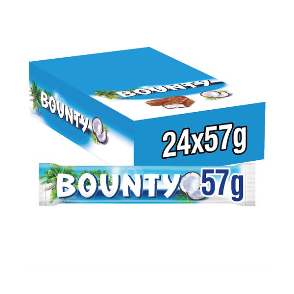 Bounty Chocolate Bar Duo 24 x 57g | Coconut & Milk Chocolate