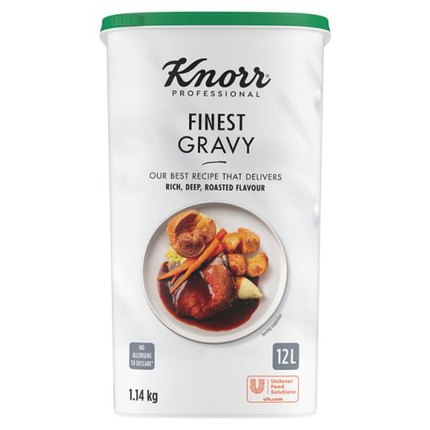 Knorr Professional Finest Gravy 1.14kg catering pack of rich savoury gravy mix for roast meats, sausages, pies, chips and professional kitchens