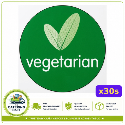 25mm circular adhesive VEGETARIAN labels case of 30 for catering and professional kitchens