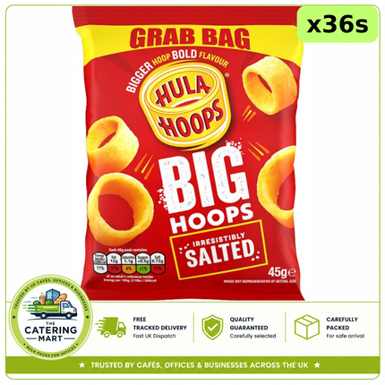 Hula Hoops Big Hoops Salted Grab Bag Crisps 36 x 45g wholesale case