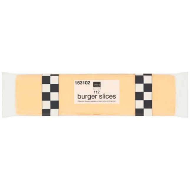 Chef's Essentials 112 Burger Slices 1.4kg wholesale pack of pre-sliced burger cheese