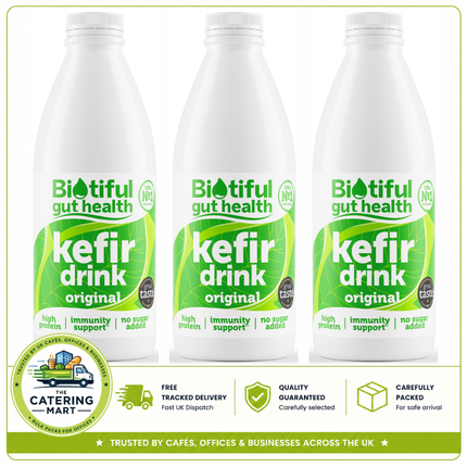 Biotiful Original kefir drink multipack containing 3 x 1L fermented cultured milk drink bottles