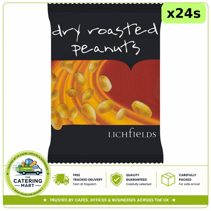 Lichfields Dry Roasted Peanuts 24 x 50g bulk wholesale pub snacks