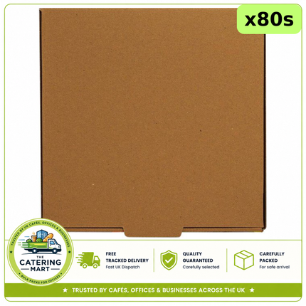 JR Foods 80 Plain Brown 10 Inch Pizza Boxes
