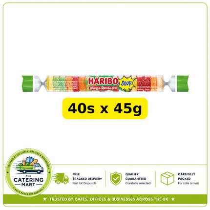 HARIBO Mega-Roulette Sour 40 x 45g wholesale display of sour fruit sweets