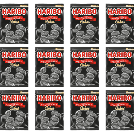 HARIBO Pontefract Cakes 12 x 160g | Wholesale Chewy Liquorice Sweets