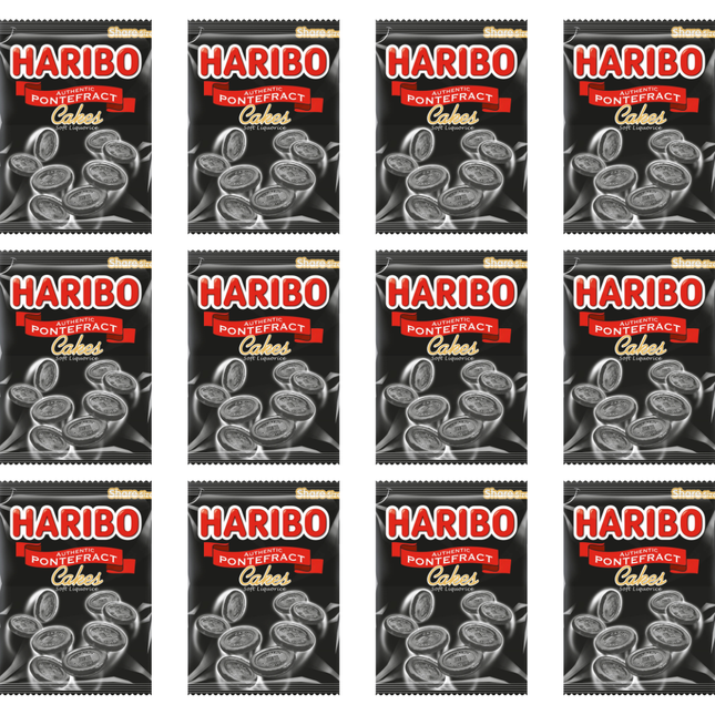 HARIBO Pontefract Cakes 12 x 160g | Wholesale Chewy Liquorice Sweets