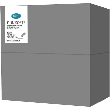 Duni Dunisoft premium napkins 50 pack, soft disposable napkins for wholesale catering and hospitality