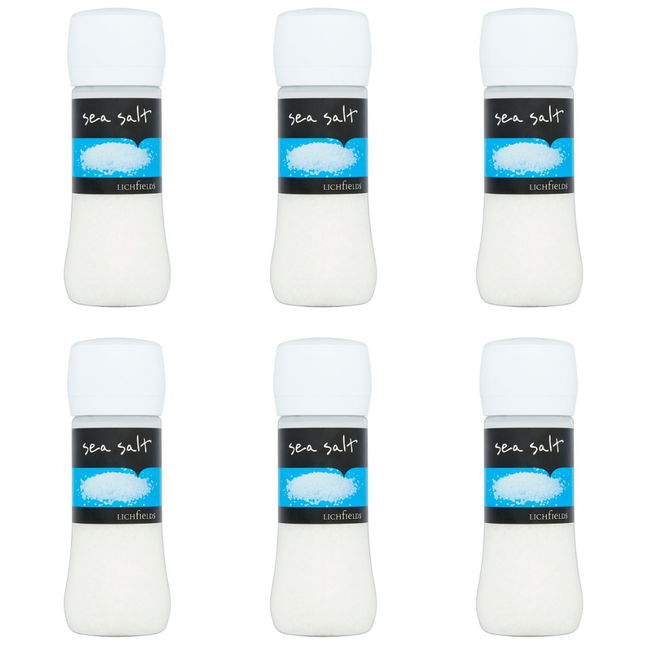 Lichfields Sea Salt wholesale case containing 6 x 385g catering packs
