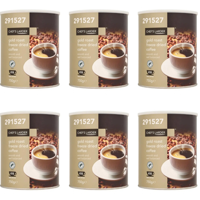 Chef's Larder Gold Roast Freeze Dried Coffee 6 x 750g | Wholesale Catering Coffee