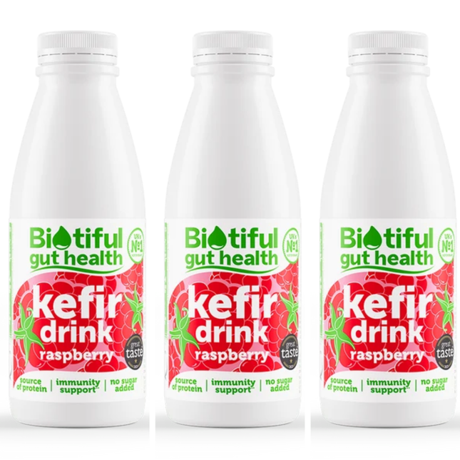 Biotiful Strawberry Kefir Drink 3 x 1L | Wholesale Catering Kefir