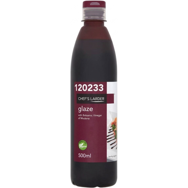 Chef's Larder Balsamic Glaze 500ml bottle for salads, garnishing and professional catering kitchens.