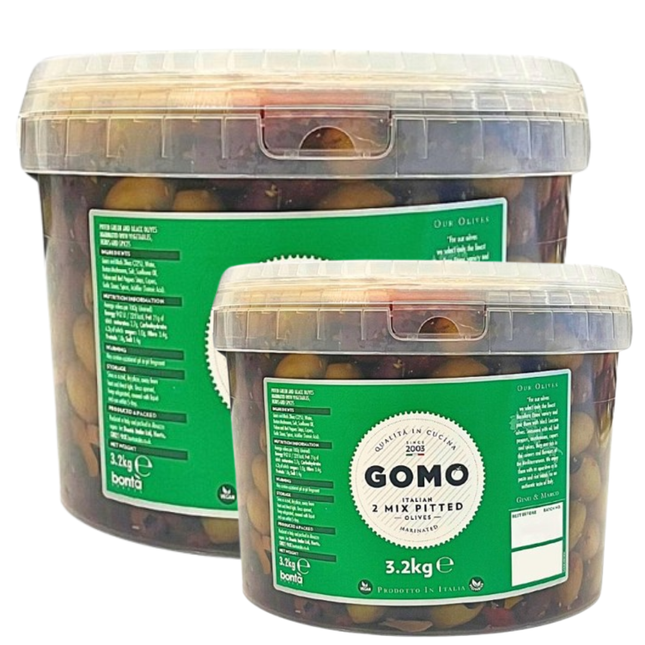 gomo 2 italian mix pitted olives, gomo olives, italian mix olives, pitted olives, mixed olives, italian olives, mediterranean olives, wholesale olives, catering olives, bulk olives, foodservice olives, pitted olive mix, pizza olives, pasta olives, salad olives, antipasti olives, antipasti ingredients, mediterranean ingredients, sharing platter ingredients, deli supplies, pizzeria ingredients, cafe catering supplies, restaurant ingredients, hotel catering supplies, pub catering supplies, professional kitchen