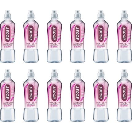 Boost Water+ Electrolytes Cherry Hydration Drink 500ml bottles, wholesale case of 12.