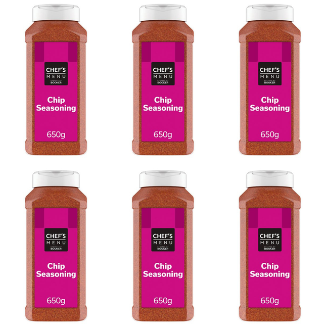 Chef's Menu Chip Seasoning wholesale case containing 6 x 650g catering packs