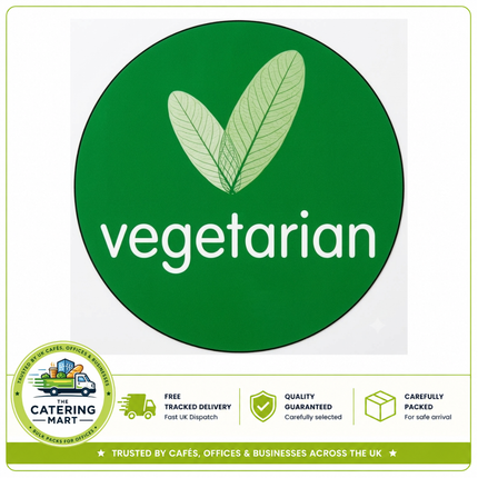 25mm circular adhesive VEGETARIAN food labels for catering and professional kitchens