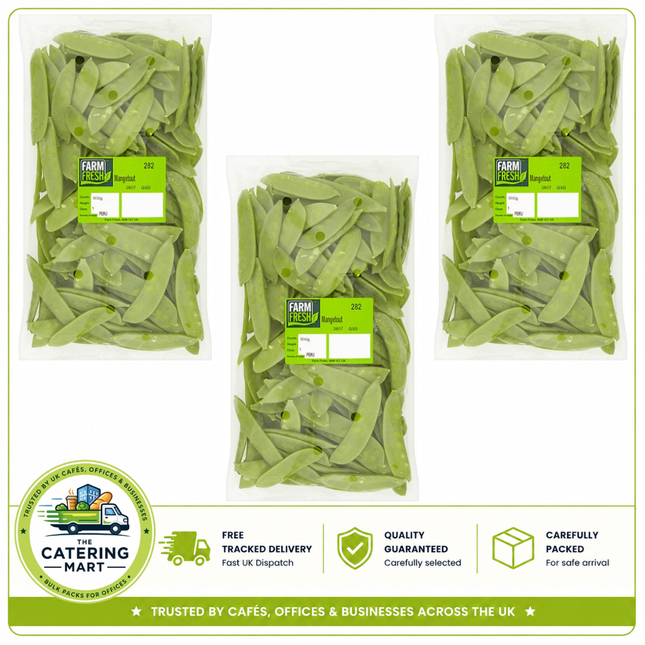 Farm Fresh Mangetout 3 x 500g bulk wholesale fresh mangetout peas for catering