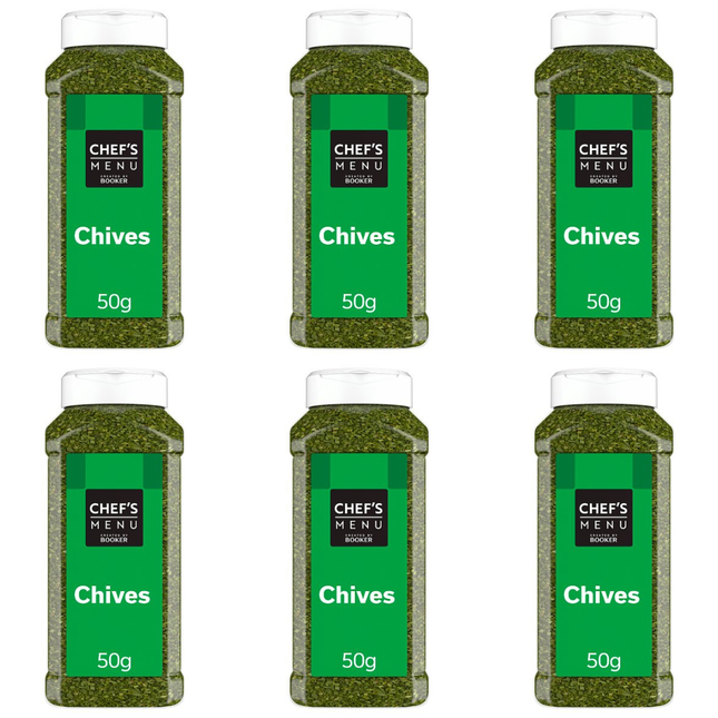 Chef's Menu Chives wholesale case containing 6 x 50g catering packs