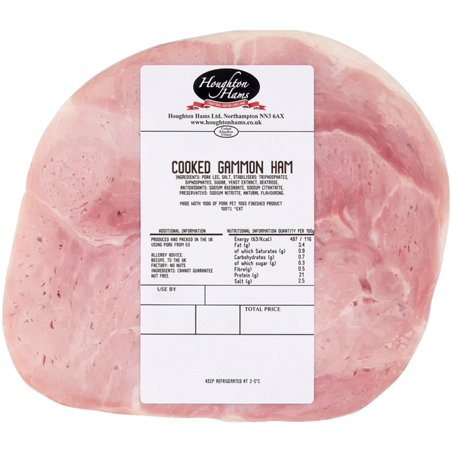 Houghton Hams Gammon Ham 2.7kg honey roast cooked ham joint for wholesale catering