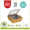 CaterPro Premium 20 kraft food boxes with windowed folded lids 900ml for wholesale takeaway food packaging