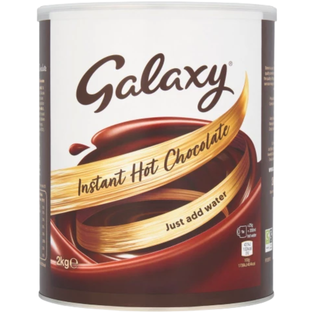 Galaxy Instant Hot Chocolate 2kg pack for cafés offices restaurants hotels and catering