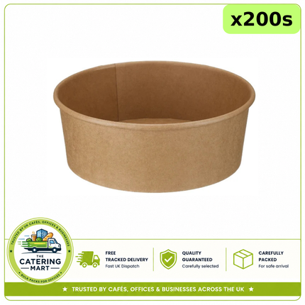 Value Choice Kraft Round Bowls 1300ml 200pcs | Bulk Wholesale