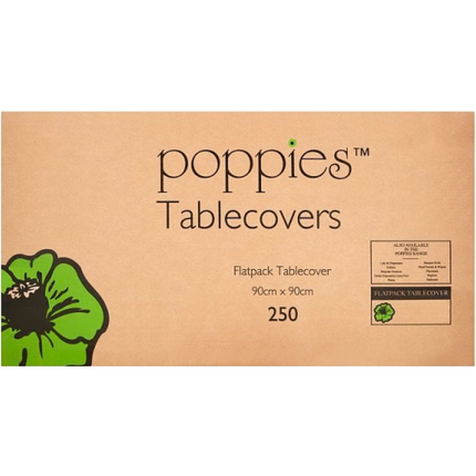 Poppies 250 Flatpack Tablecovers wholesale catering pack for restaurants cafes pubs and hospitality