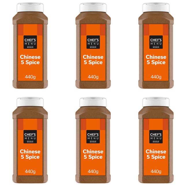 Chef's Menu Chinese 5 Spice wholesale case containing 6 x 440g catering packs