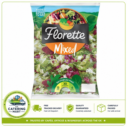 Florette Mixed Salad 450g pack of fresh ready-to-use mixed salad leaves for salads, sandwiches, wraps and catering