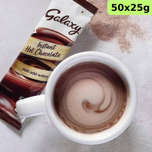 Galaxy Instant Hot Chocolate Sachets 50 x 25g wholesale pack for cafés offices hotels and hospitality