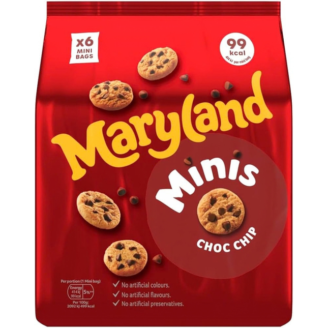 Maryland 6 Minis Choc Chip Cookies 10 x 118.8g PM | Bulk Mini Cookies