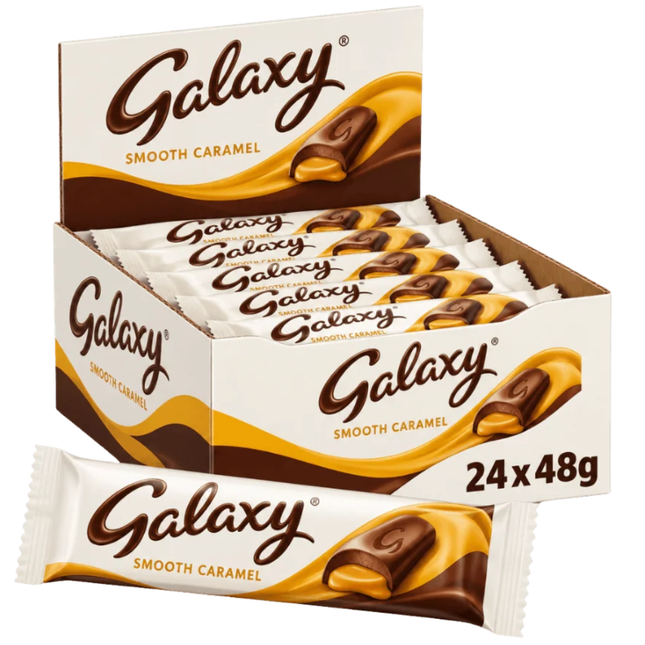 Galaxy Caramel milk chocolate bars 24 x 48g wholesale case