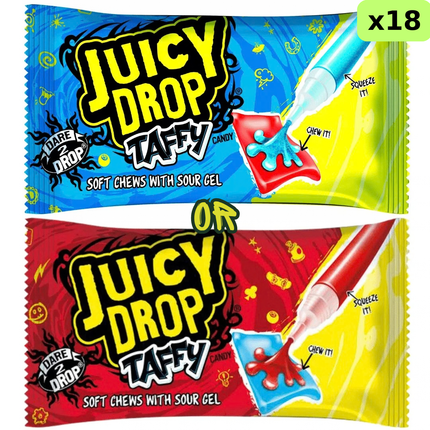 Juicy Drop Chews Sour Gel Candy 18 x 67g | Wholesale Sour Chewy Sweets