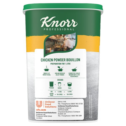 Knorr Professional Chicken Bouillon Powder 6 x 1kg | Wholesale Chicken Stock Powder
