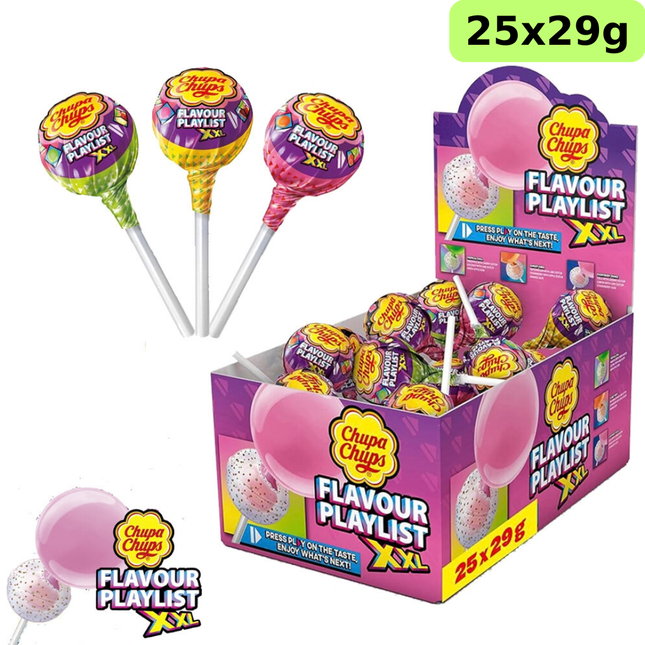 Chupa Chups Flavour Playlist XXL 25 x 29g | Wholesale Assorted Lollipops