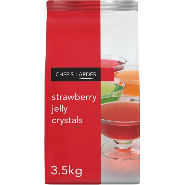 Chef's Larder Strawberry Jelly Crystals 3.5kg bulk catering dessert jelly mix