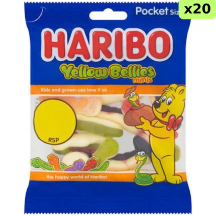 HARIBO Yellow Bellies Fun Size 20 x 60g | Wholesale Foam Gummy Sweets