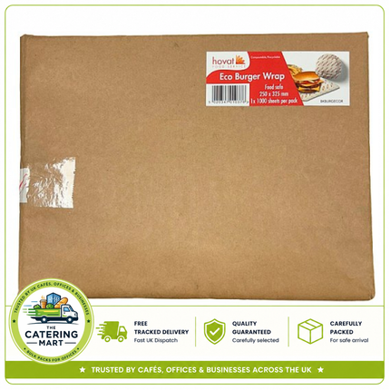 1000 Economy Red Burger Wraps compostable recyclable wholesale catering food packaging