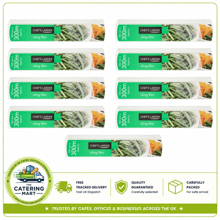 Chef's Larder Cling Film 9 x 300mm x 300m wholesale catering pack