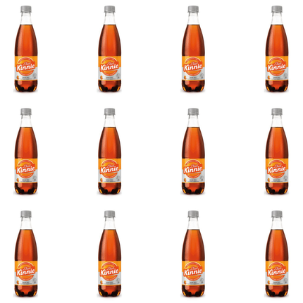 Kinnie Diet Orange & Herb low-calorie sparkling soft drink wholesale case containing 12 x 500ml bottles.