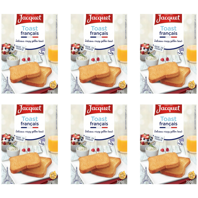Jacquet French Toast 6 x 200g | Bulk Soft French Brioche Toast