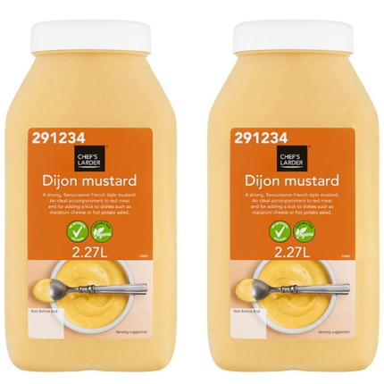 Chef's Larder Dijon Mustard 2 x 2.27 litre wholesale catering case