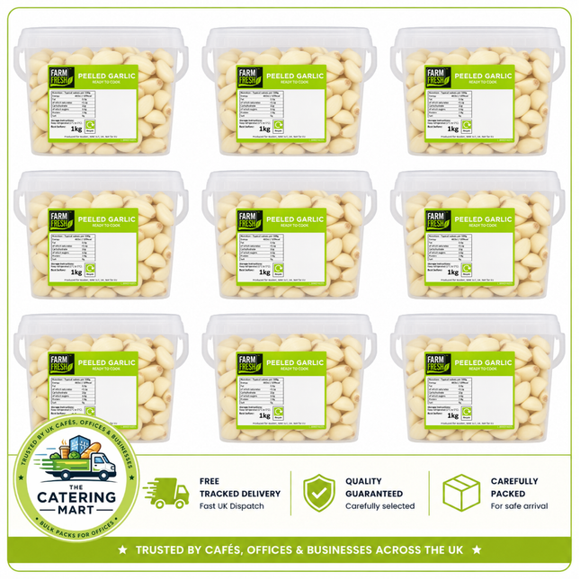 Farm Fresh Peeled Garlic 9 x 1kg bulk wholesale fresh peeled garlic for catering