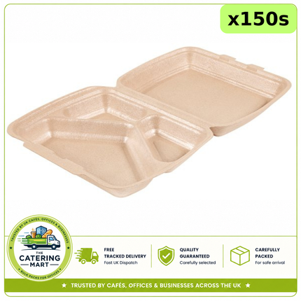 2 x 75 HP3/3 CAVITY INFINITY large meal boxes, 150 three-compartment reusable meal boxes