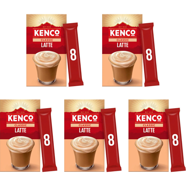 Kenco Latte Instant Coffee Sachets 5 x 8 sachets 40 total for cafés and catering